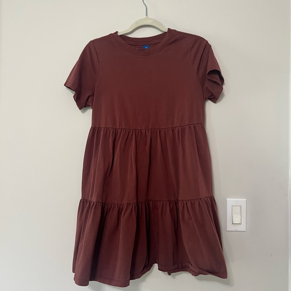 Old Navy Rust/Brown Babydoll Ruffle Dress - Picture 2 of 9